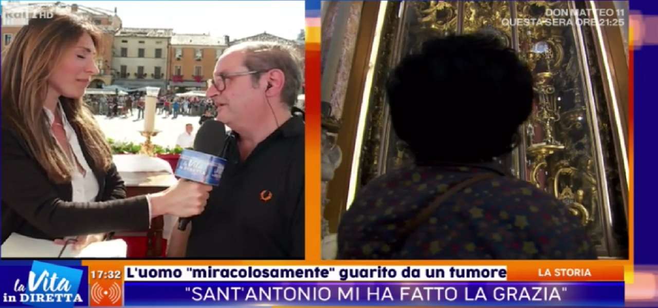 Uomo "miracolato da Sant'Antonio