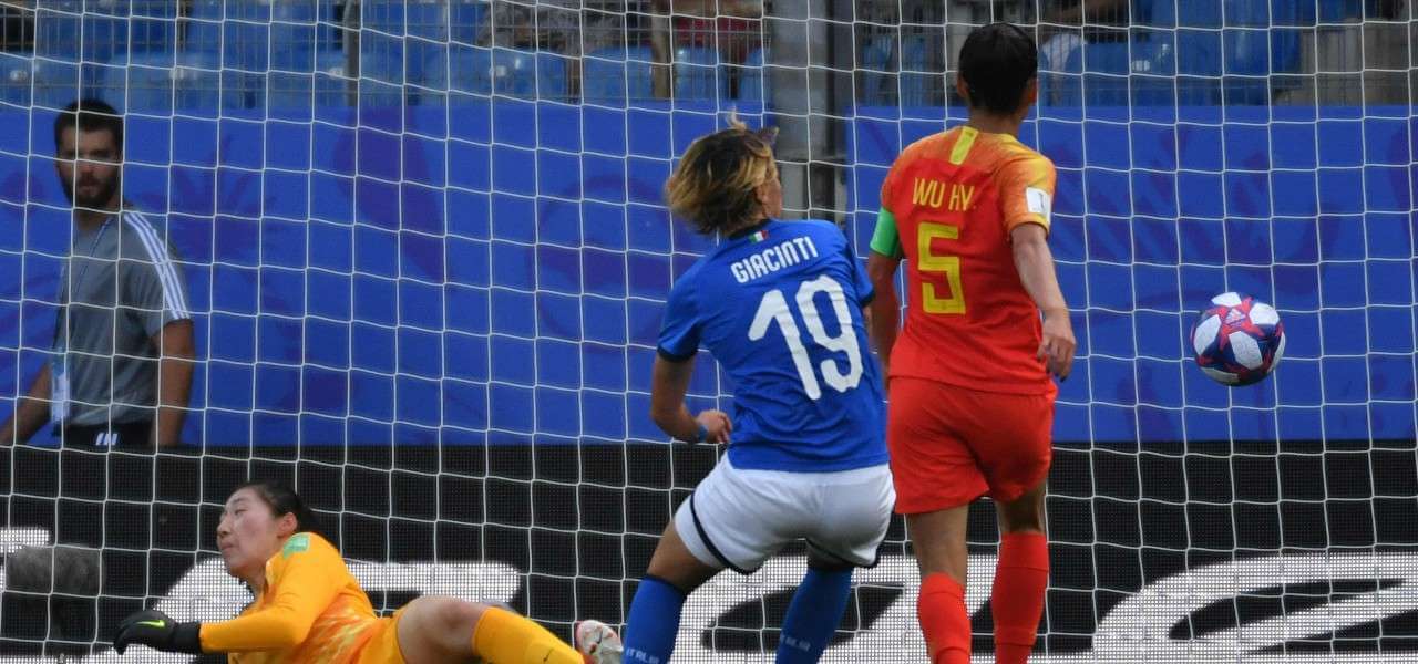 Giacinti gol Italia Cina Mondiali lapresse 2019
