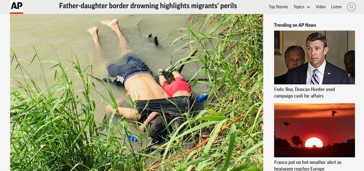 Padre e figlia di 2 anni morti annegati nel Rio Grande aylan