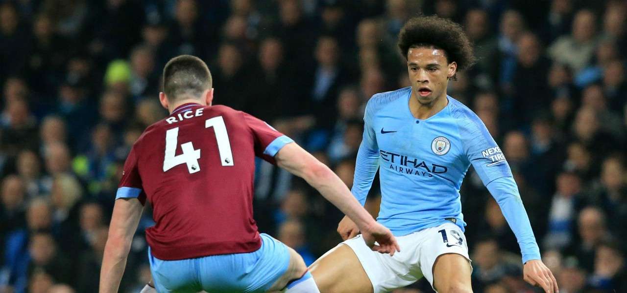 Leroy Sane Rice Manchester City West Ham lapresse 2019