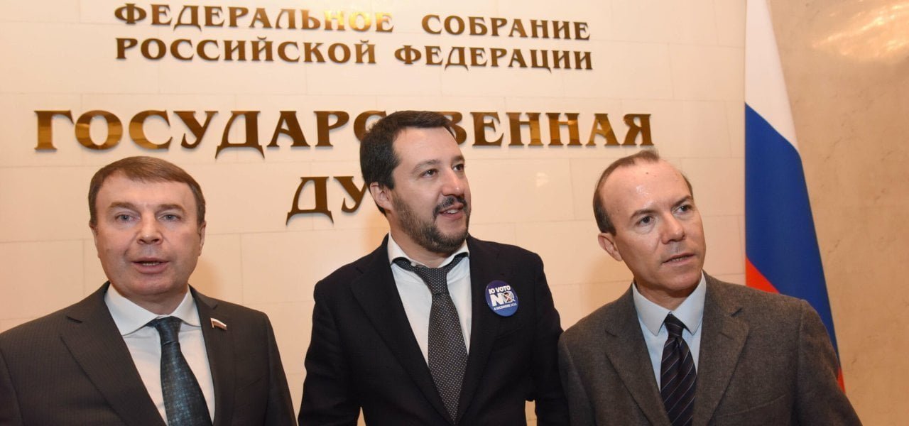 Salvini e Savoini in Russia