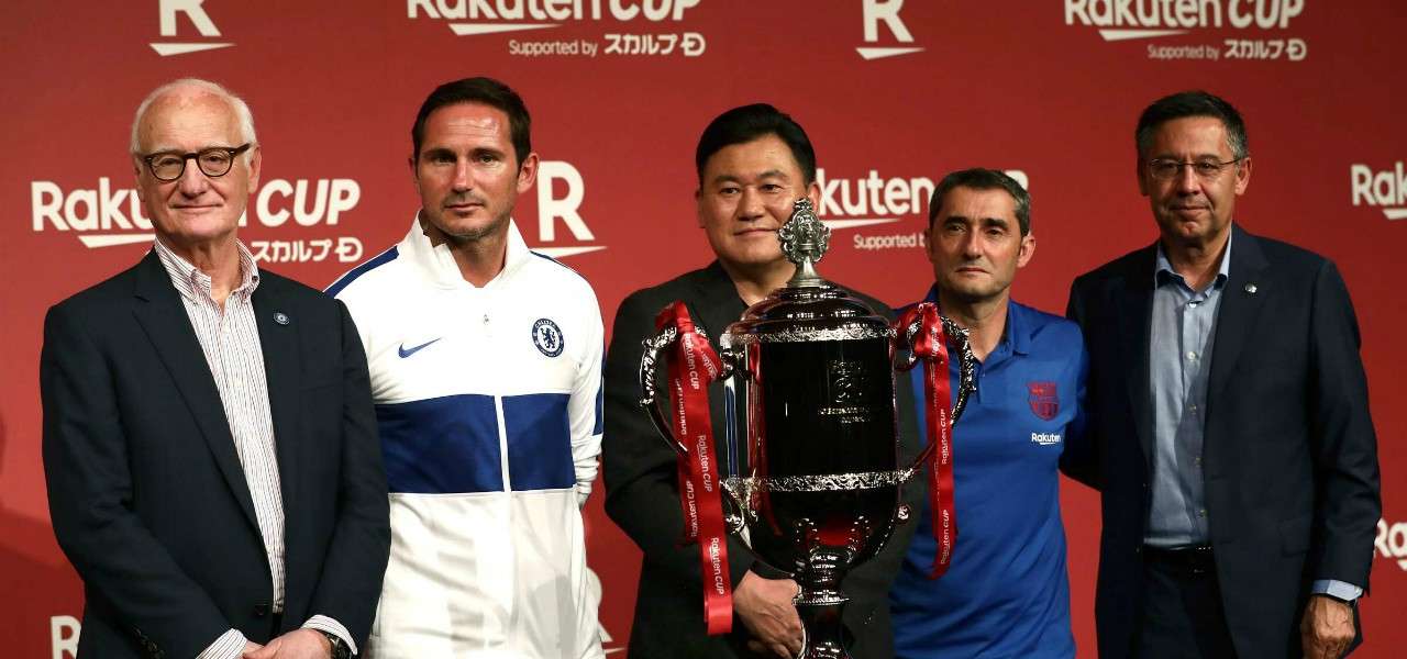 Lampard Valverde Barcellona Chelsea presentazione lapresse 2019