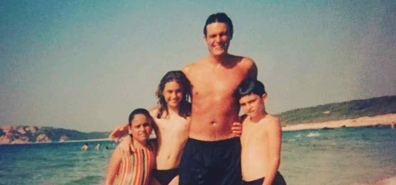 Fabrizia De Andrè con papà Cristiano e famiglia