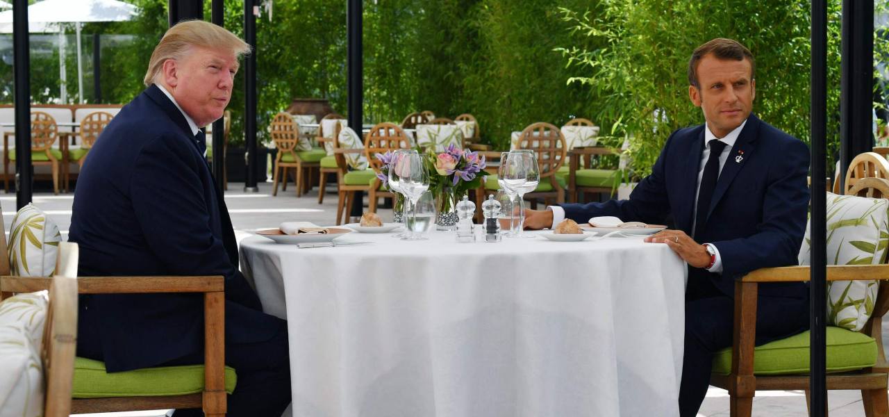 Trump e Macron al G7