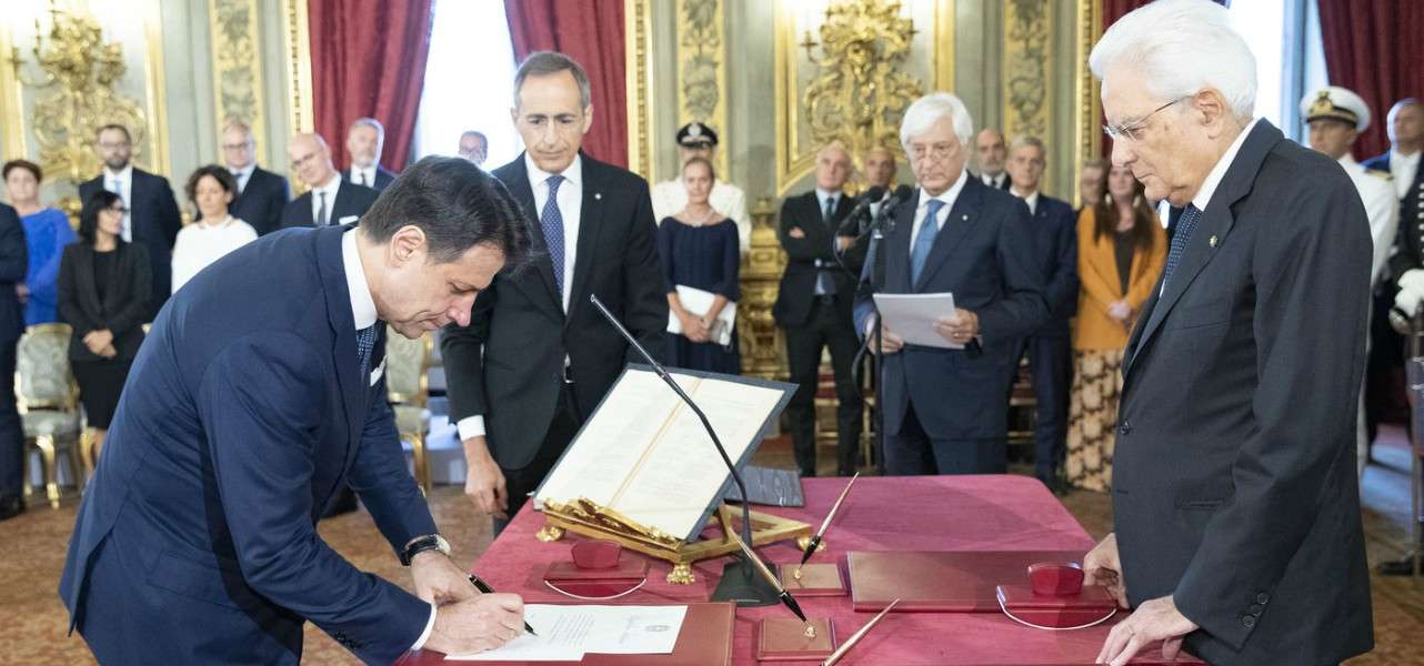 conte2 giuramento mattarella lapresse1280
