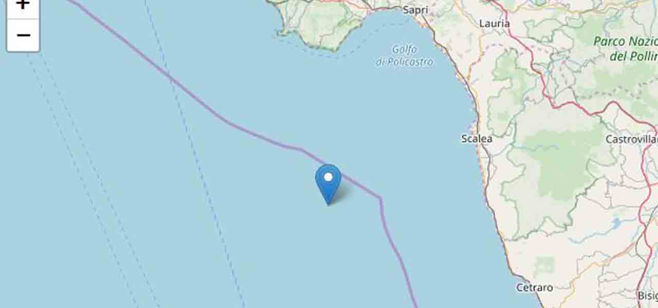 TERREMOTO OGGI MAR TIRRENO M 2.2/ Ingv ultime scosse, sisma a Reggio
