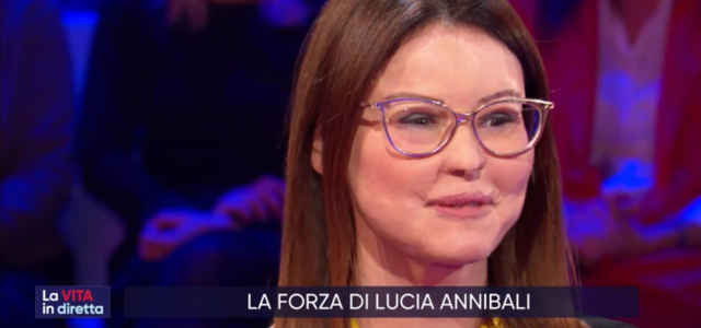 Lucia Annibali a "La Vita in Diretta"