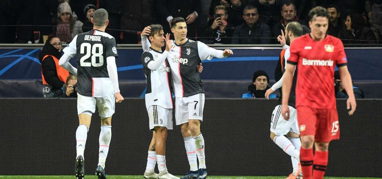 Ronaldo Dybala Demiral gol Juventus Leverkusen lapresse 2019
