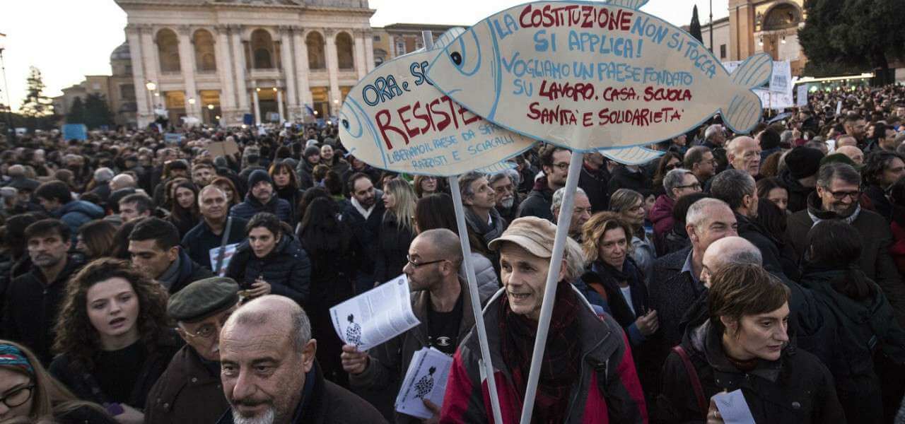 roma protesta sardine 6 lapresse1280