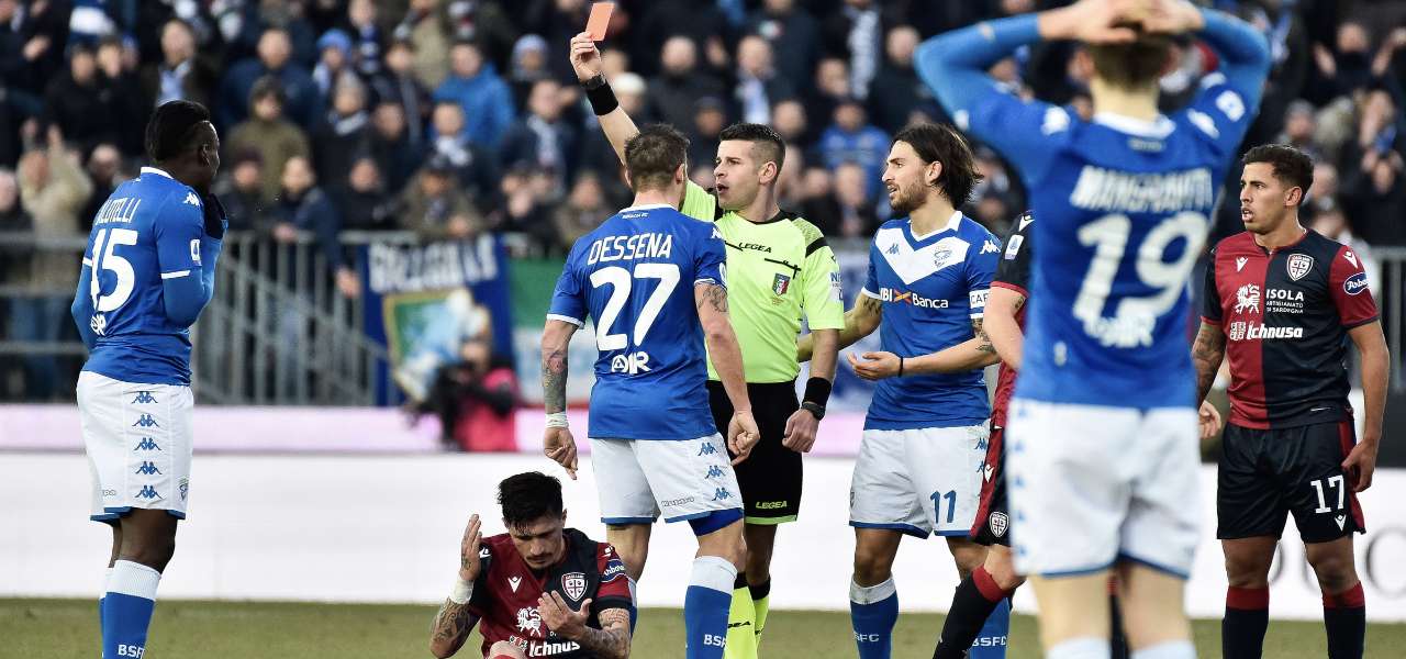 balotelli espulso brescia cagliari lapresse