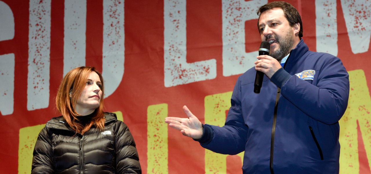 Matteo Salvini e Lucia Borgonzoni