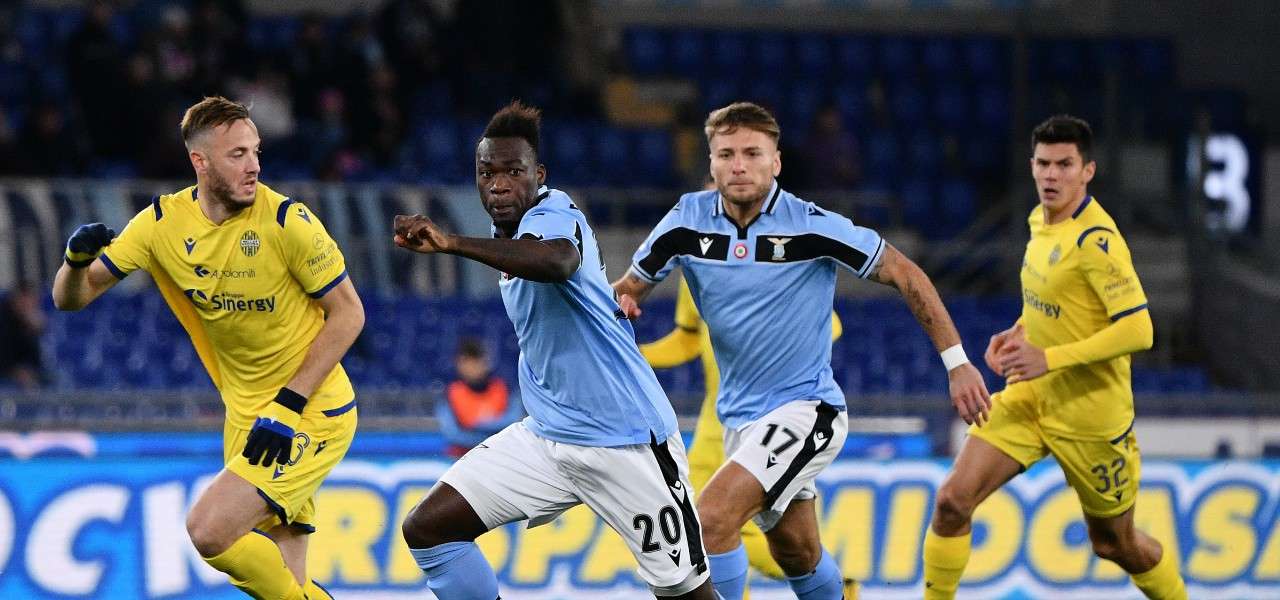 Caicedo Immobile Rrahmani Pessina Lazio Verona lapresse 2020