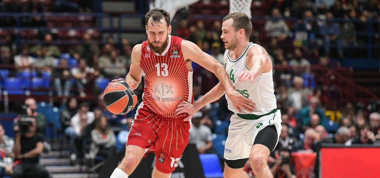 Sergio Rodriguez Lekavicius Olimpia Milano Zalgiris Eurolega lapresse 2020