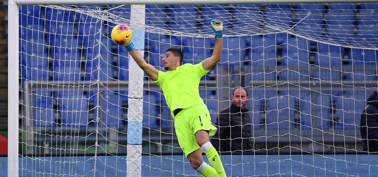 Strakosha Lazio parata giallo lapresse 2020