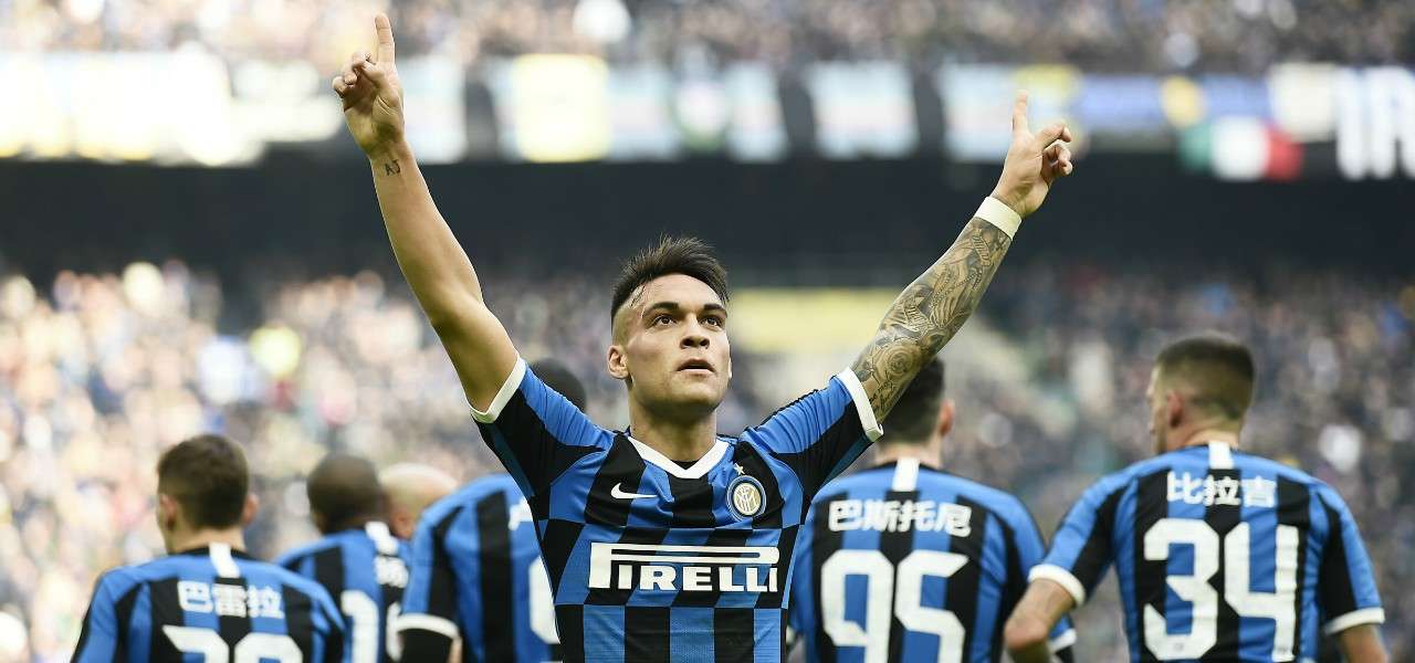 Lautaro Martinez gol Inter esultanza lapresse 2020