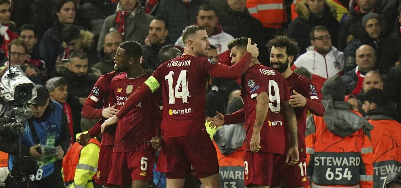 Wijnaldum Henderson Firmino Salah Liverpool gol lapresse 2020