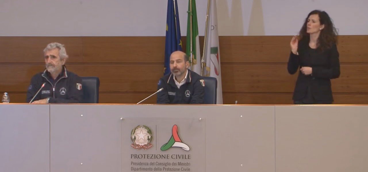 miozzo dangelo conferenza stampa protezione civile