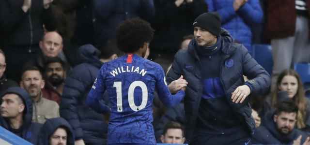 Willian Lampard Chelsea saluto lapresse 2020 640x300