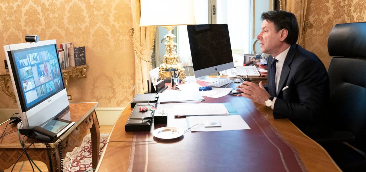 Conte con i leader Ue
