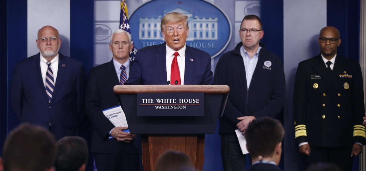 Trump Video Conferenza Stampa Coronavirus Usa Misure Fino Al