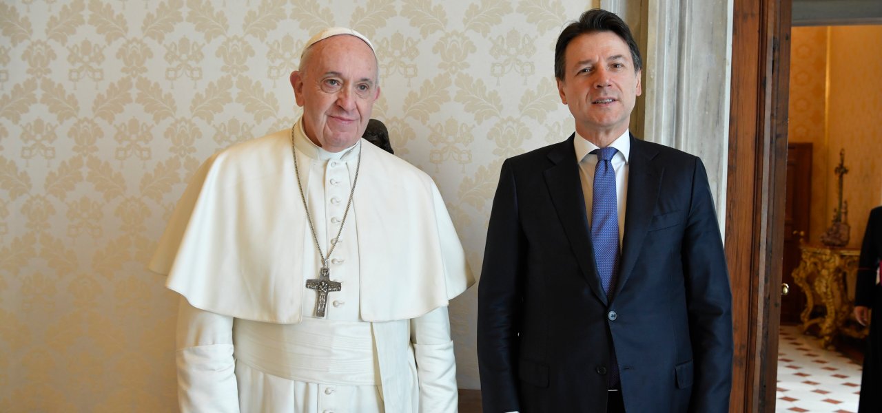Papa Francesco e Giuseppe Conte