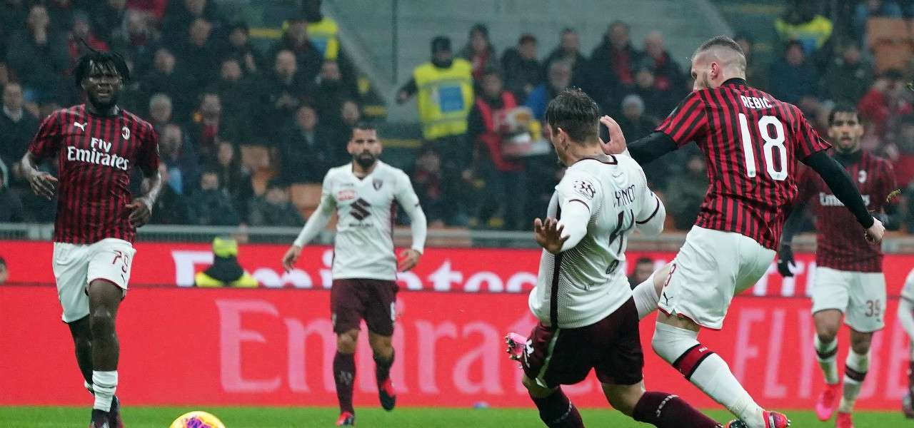 Ante Rebic gol Milan Torino lapresse 2020
