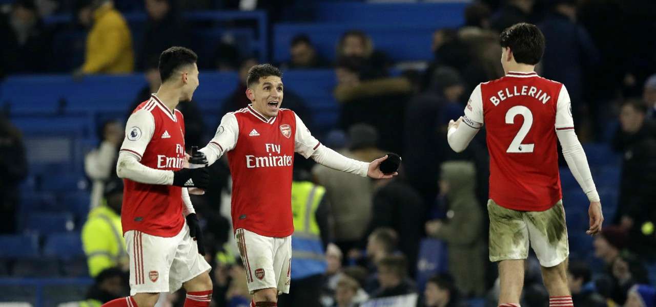 Martinelli Torreira Bellerin Arsenal lapresse 2020