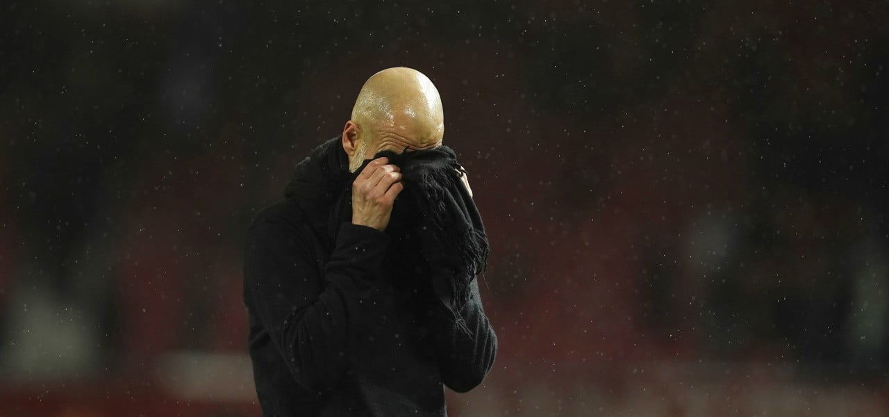 Pep Guardiola disperazione lapresse 2020