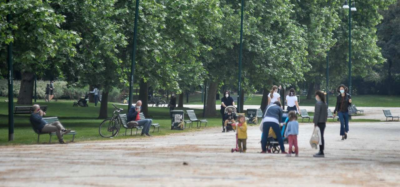 Coronavirus Parco Sempione lapresse 2020