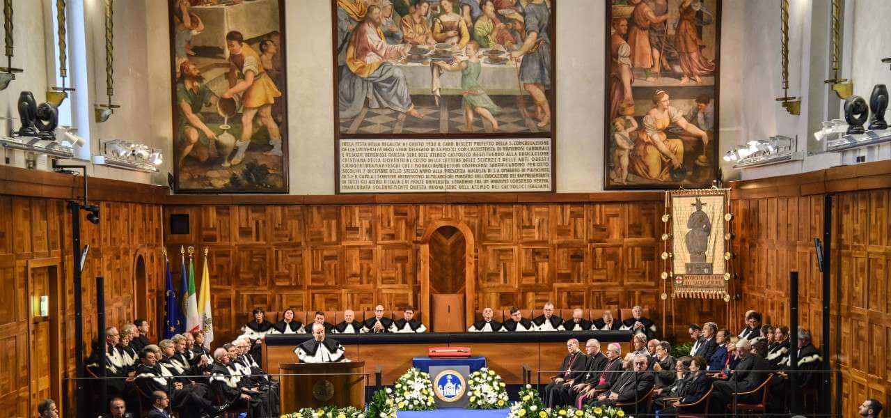 Aula Magna Universita Cattolica lapresse 2020