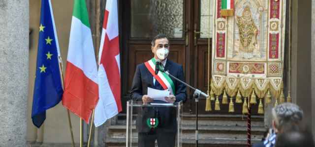 Giuseppe Sala conferenza mascherina lapresse 2020 640x300