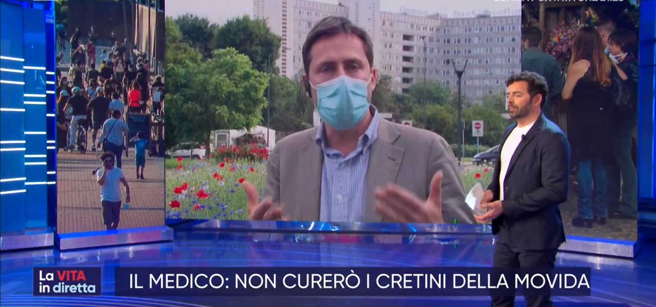 Carlo Serini, il medico anestesista a "La Vita in Diretta"