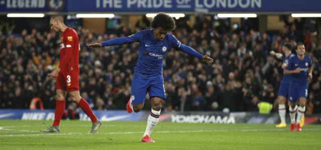 Willian esultanza Chelsea Liverpool lapresse 2020 640x300