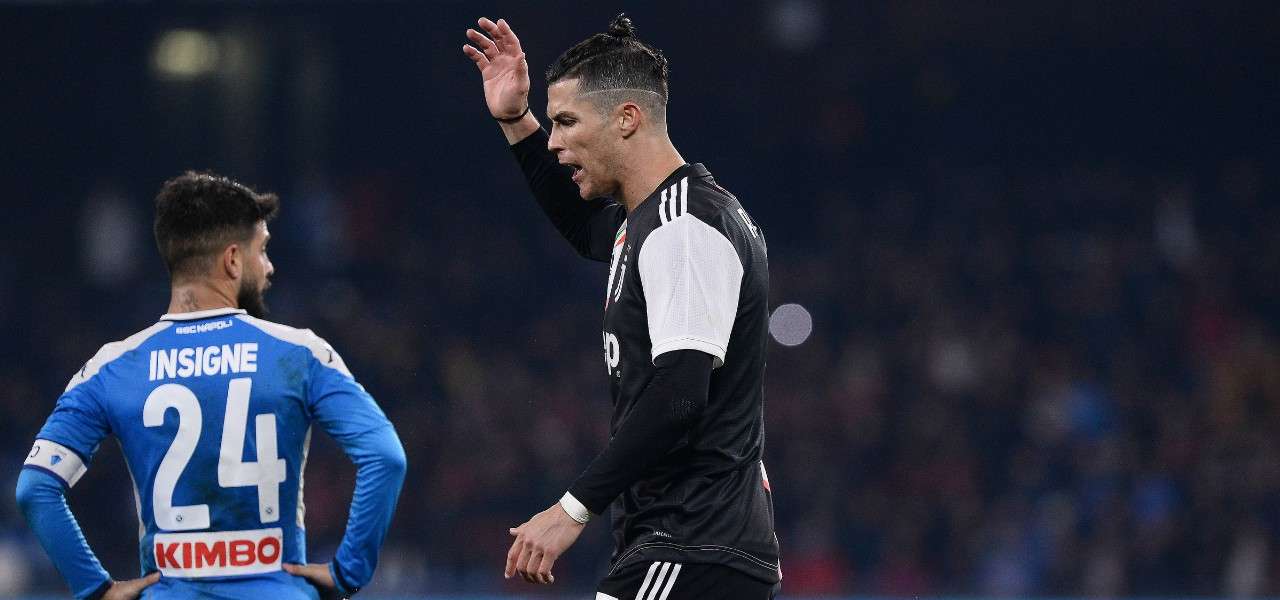 Cristiano Ronaldo Insigne polemica Napoli Juventus lapresse 2020