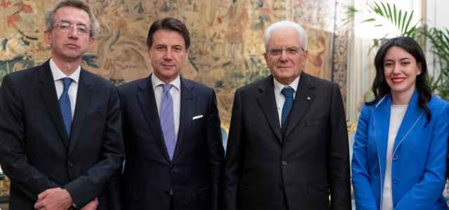 Conte, Mattarella, Azzolina e Manfredi