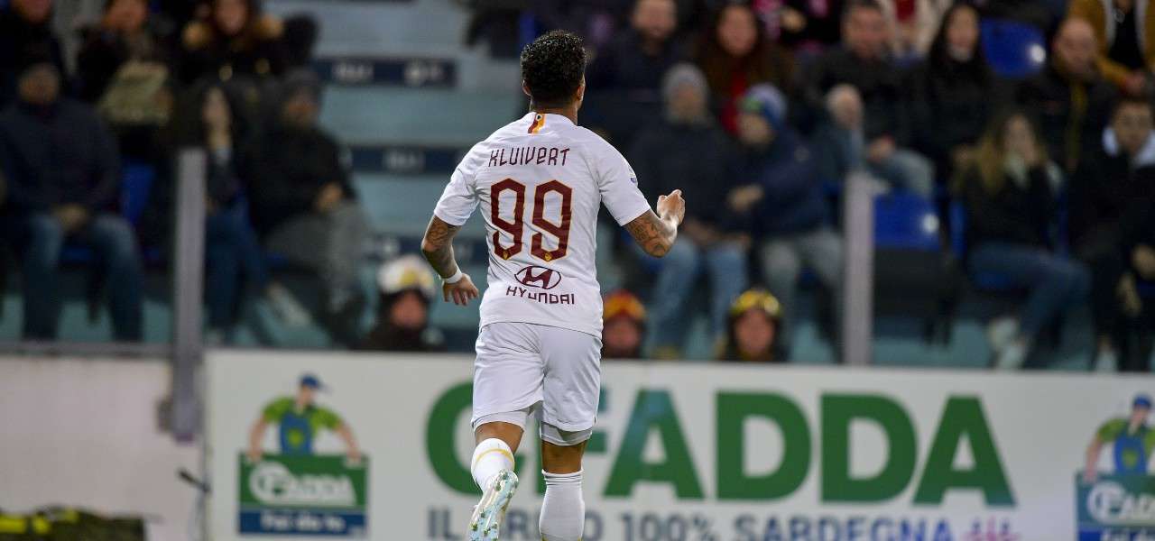 Justin Kluivert Roma esultanza lapresse 2020