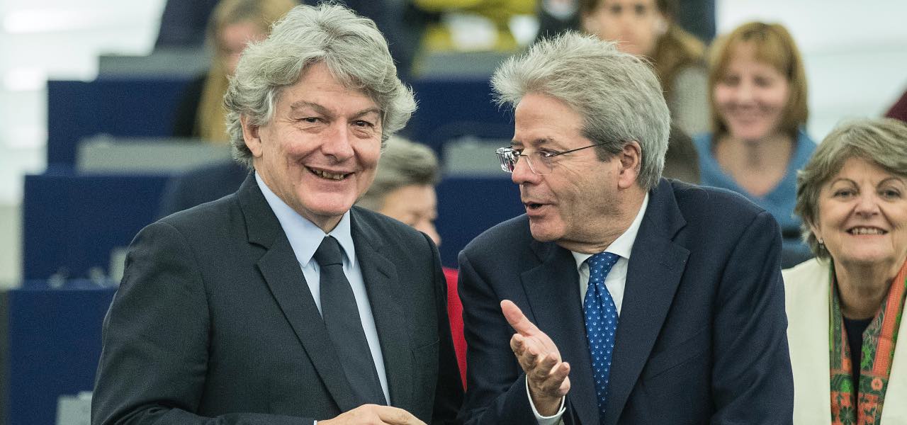 thierry breton paolo gentioloni lapresse