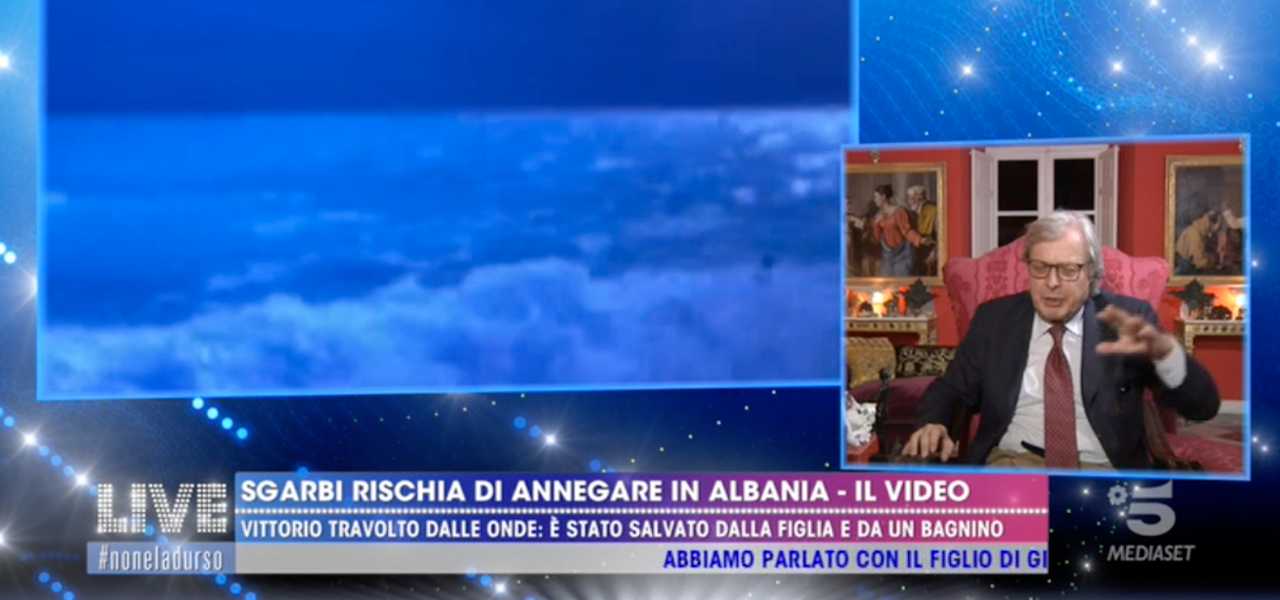 sgarbi annega 2019 tv