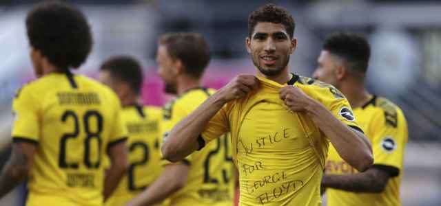 Achraf Hakimi esultanza Borussia Dortmund lapresse 2020 640x300