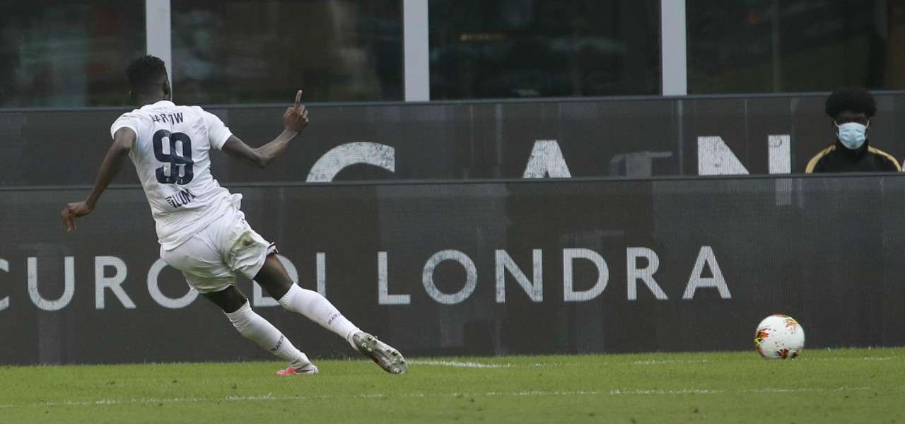 Musa Barrow gol Inter Bologna lapresse 2020