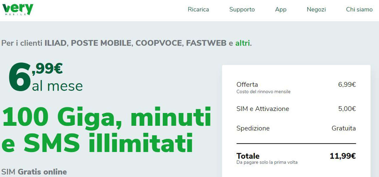 very mobile sito