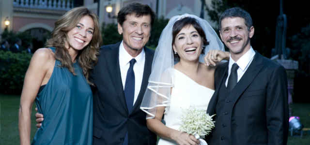 Gianni Morandi in compagnia dei figli Marianna e Marco