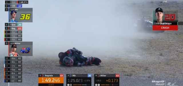 Incidente Quartararo Video Volo E Caduta Da Yamaha Motogp Portato Via In Barella