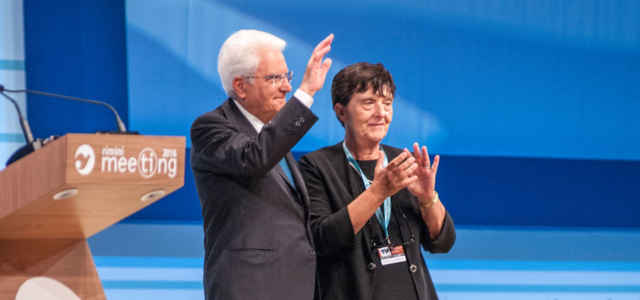 Emilia Guarnieri, in uno scatto con Sergio Mattarella