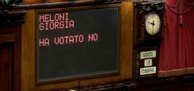 Meloni fiducia Draghi