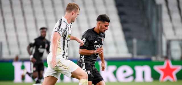 De Ligt Aouar Juventus Lione lapresse 2021 640x300