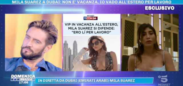 alex belli mila suarez domenica live 2021 640x300