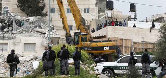 Sgombero e demolizione di alcune case palestinesi a Gerusalemme