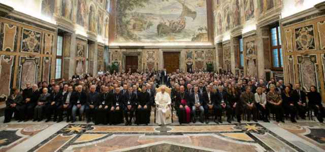 Papa Francesco con gli esercenti cinema
