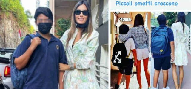 Elisabetta Gregoraci e Nathan Falco Briatore (un anno fa e oggi)